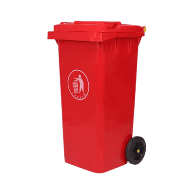120L – Red Plastic Industrial Dustbin 120L Plastic Industrial Dustbin-Red