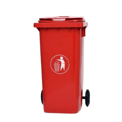 120L – Red Plastic Industrial Dustbin 120L Plastic Industrial Dustbin-Red