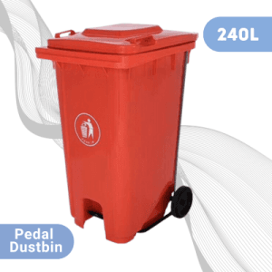 240L – Red Plastic Industrial Dustbin 240L Plastic Industrial Pedal dustbin