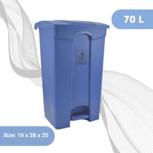 Plastic Pedal Dustbin 70 Liter – Blue 70L - Blue Plastic Dustbin