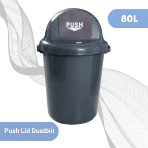 Plastic Push Dustbin – 80 Liter 80L Push Lid Dustbin