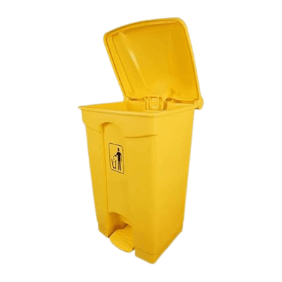 Plastic Pedal Dustbin 70 Liter – Yellow 70L - Plastic Pedal Dustbin - Yellow