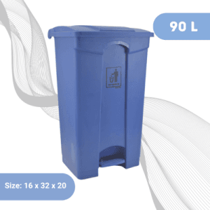 Plastic Pedal Dustbin 90 Liter – Blue 90L Plastic Pedal Dustbin-Blue