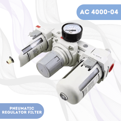 Pneumatic Air Filter Regulator Lubricator FRL 1/2″ AC4000-04 Pneumatic Air Filter Regulator Lubricator FRL 1/2″ AC4000-04