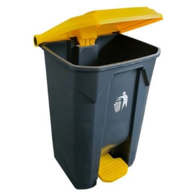 30L – Plastic Pedal Dustbin Grey/Yellow 30L Grey/Yellow Plastic Pedal Dustbin