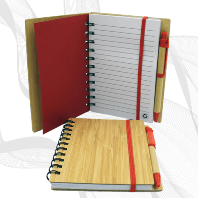 Red Wooden Diary with Pen Red Wooden Diary