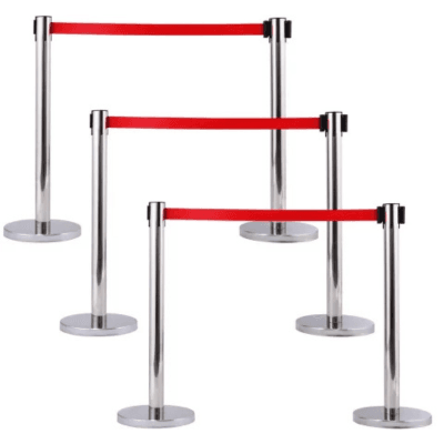 Crowd Control Retractable Queue Pole Barrier Crowd Control Retractable Queue Pole Barrier