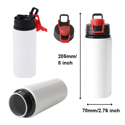 White Aluminum Bottle 600ml White Aluminum Bottle 600ml - Image 3